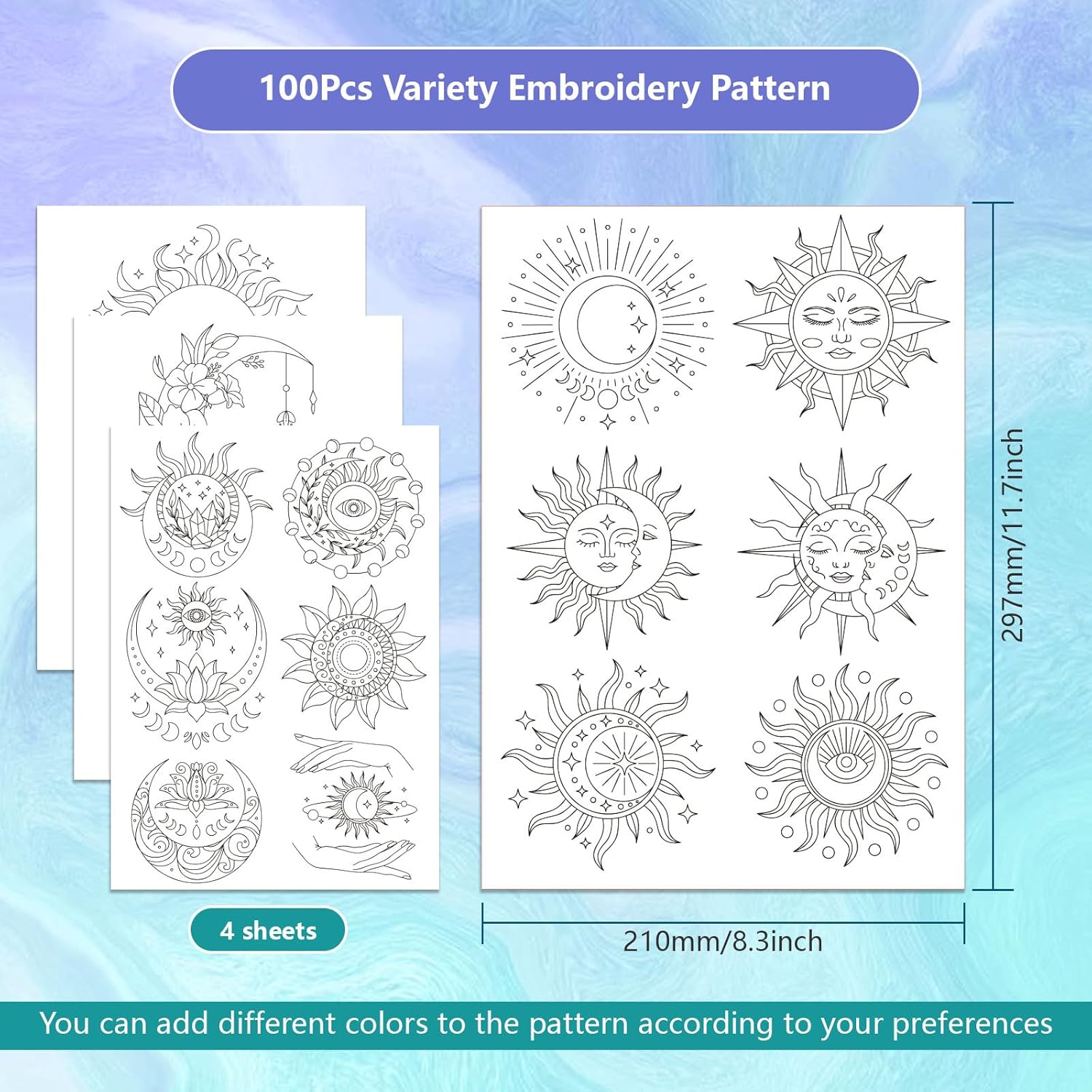 Sun Moon Pattern Water Soluble - Textile Sewing Patterns review and price
