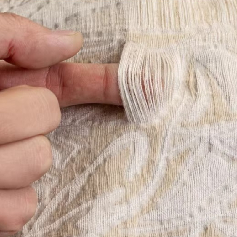 Beige Linen Jacquard Fabric Fl - Is Sewing A Textile Craft review and price