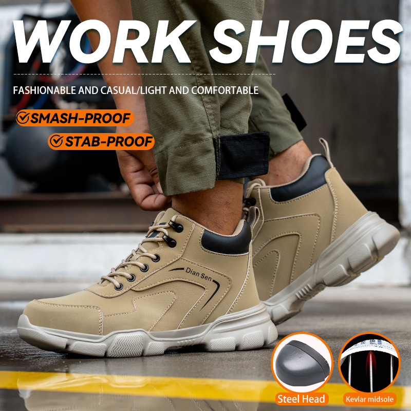Mens Work Boots Steel Toe Shoe - Sewing Nylon review and price