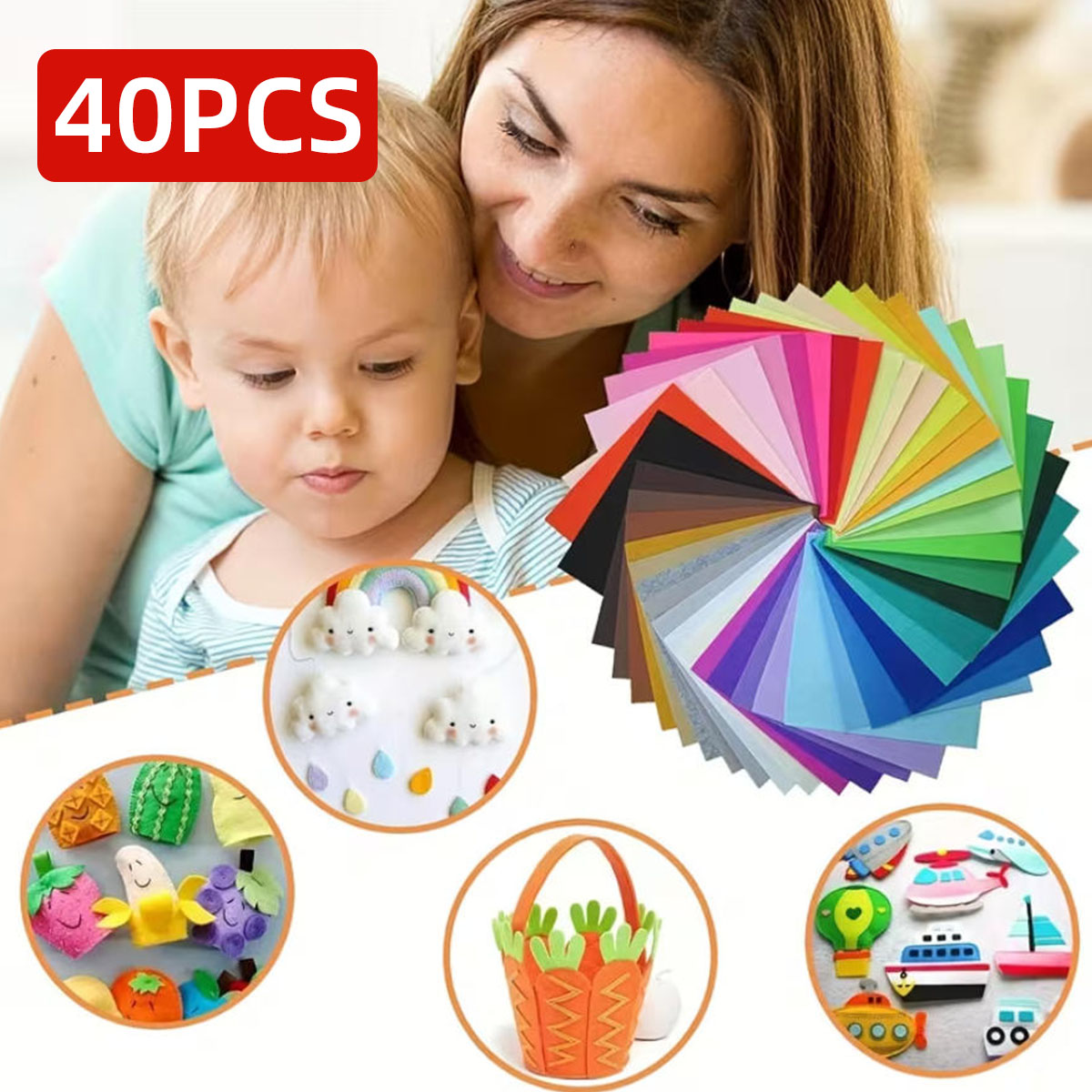 40PCS Felt Cloth Colored Felt  - Fabric Softener Sheet review and price